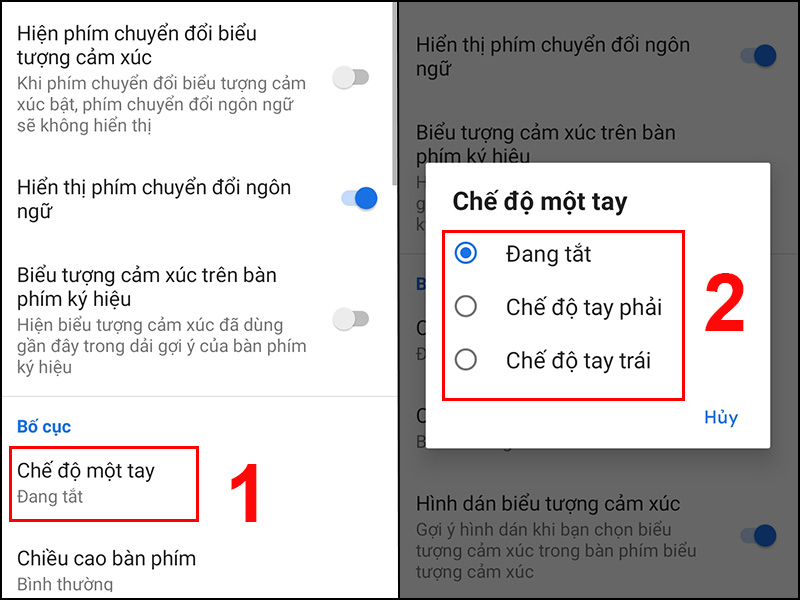 Chọn chế độ bạn mong muốn